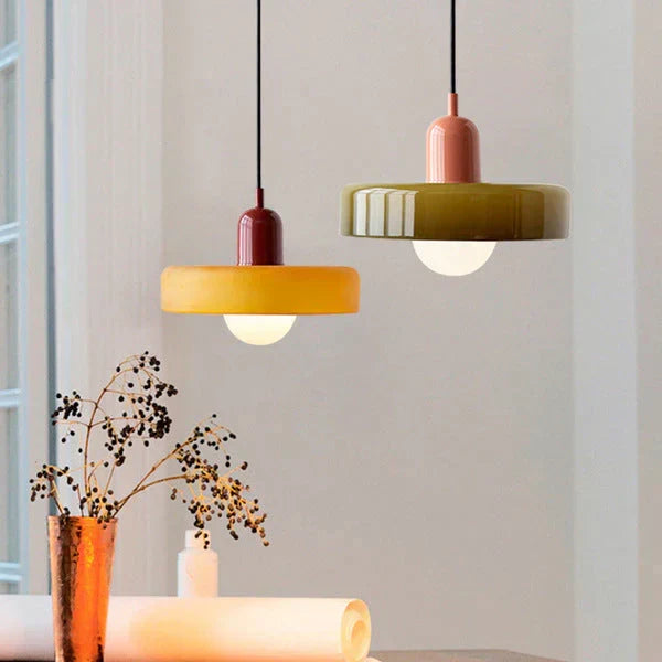 Lampada a sospensione in vetro soffiato stile scandinavo