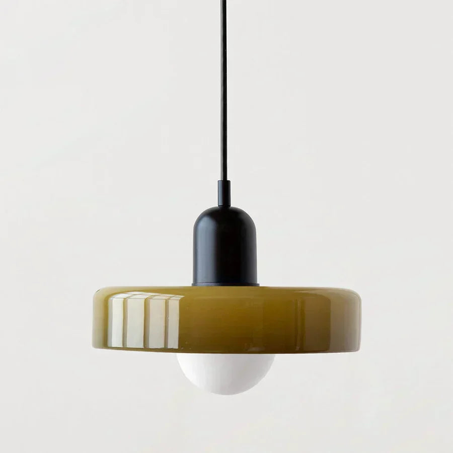 Lampada a sospensione in vetro soffiato stile scandinavo