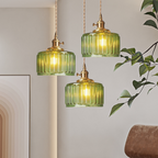 Lampada a sospensione vintage in cristallo per sala da pranzo e soggiorno