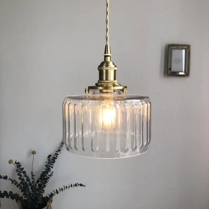 Lampada a sospensione vintage in cristallo per sala da pranzo e soggiorno