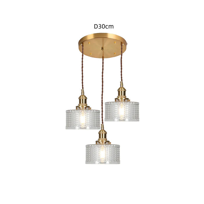 Lampada a sospensione vintage in cristallo per sala da pranzo e soggiorno