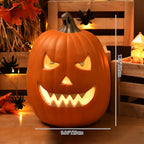 Lampada zucca Jack-O-Lantern a LED a batteria, lampada da pavimento decorativa per Halloween per soggiorno, portico e fe