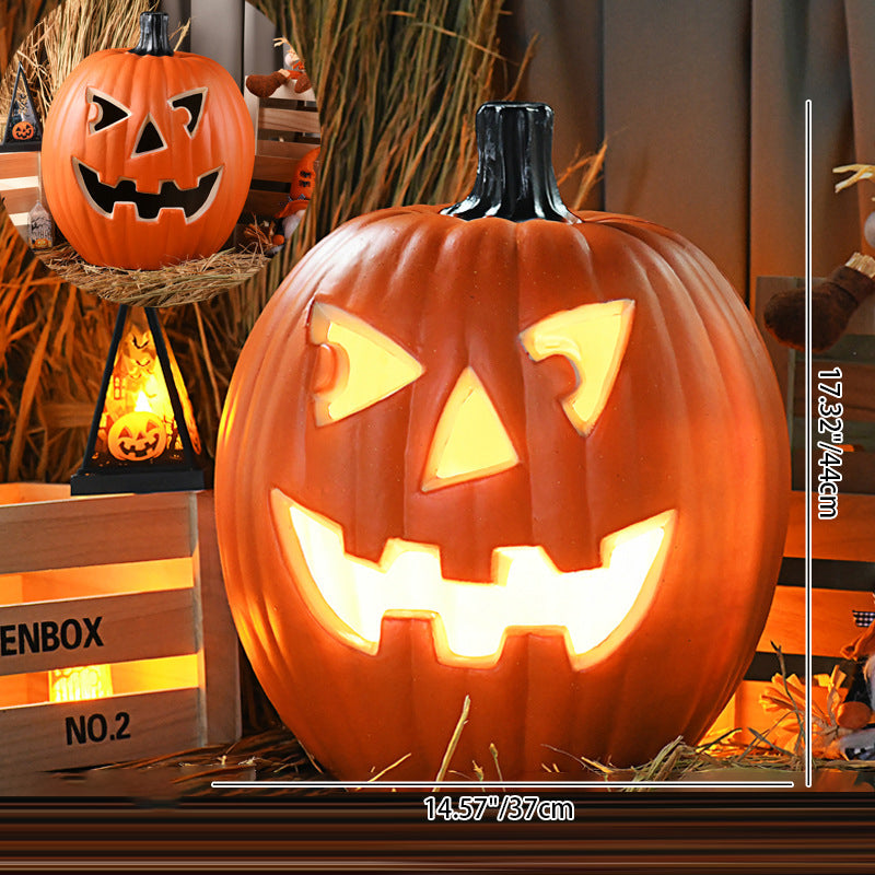 Lampada zucca Jack-O-Lantern a LED a batteria, lampada da pavimento decorativa per Halloween per soggiorno, portico e fe