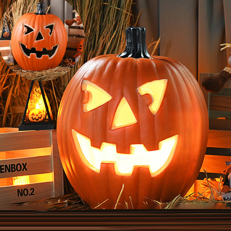 Lampada zucca Jack-O-Lantern a LED a batteria, lampada da pavimento decorativa per Halloween per soggiorno, portico e fe