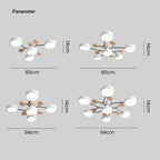 Lampadario a Soffitto Moderno a LED – Flush Mount Chandelier