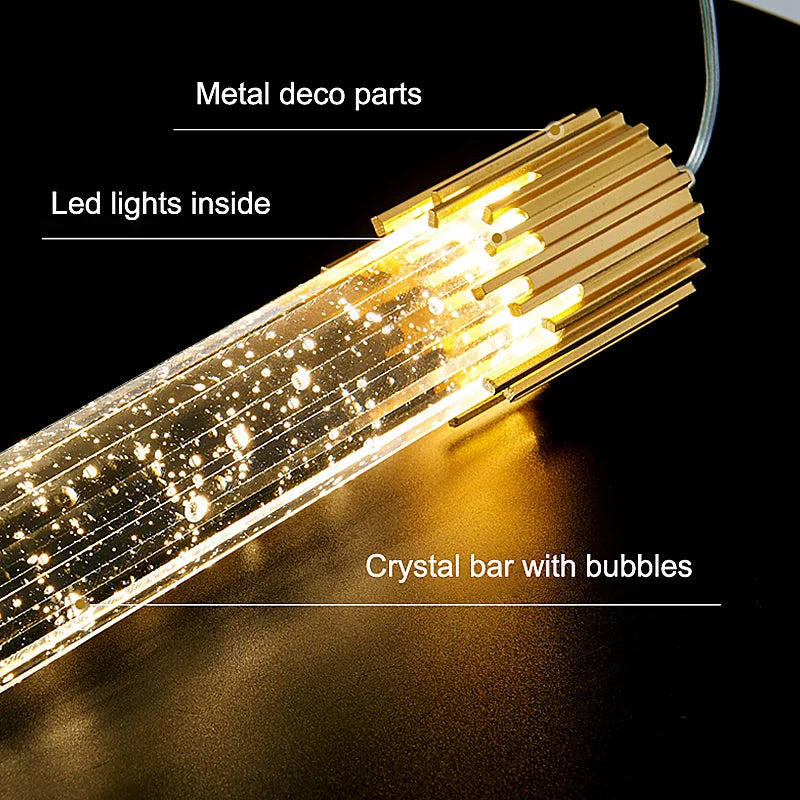 Lampadario a sospensione con pendenti in cristallo
