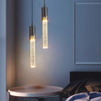 Lampadario a sospensione con pendenti in cristallo