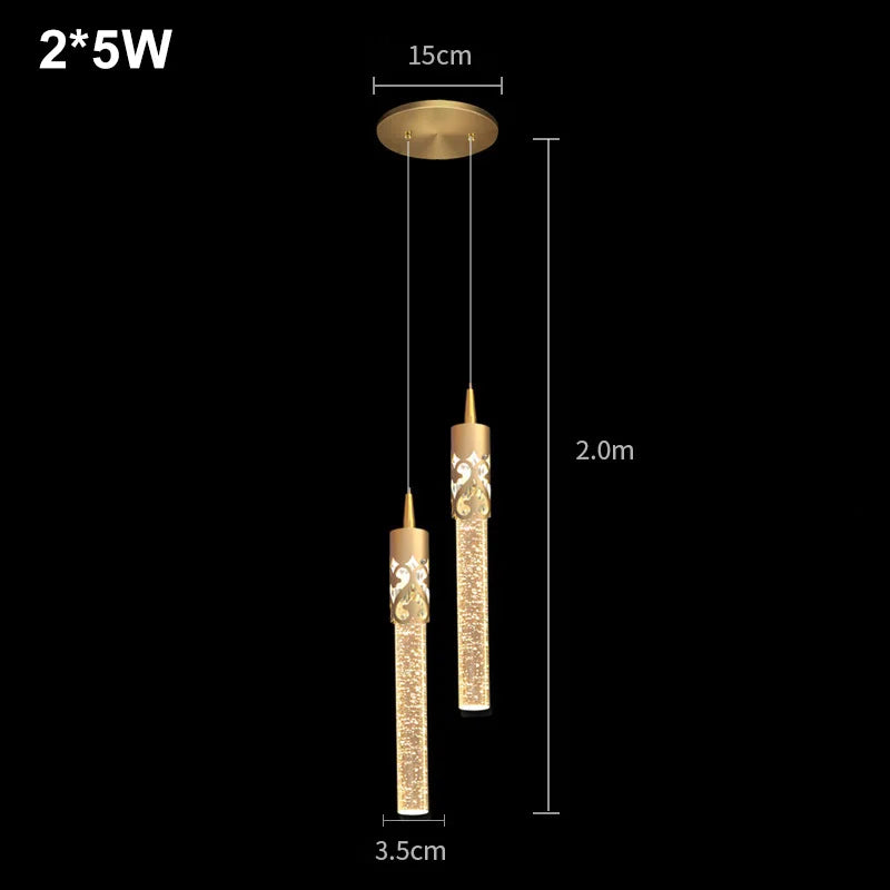 Lampadario a sospensione con pendenti in cristallo