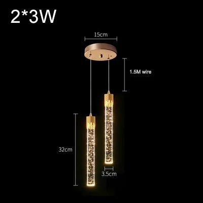 Lampadario a sospensione con pendenti in cristallo