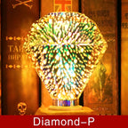Lampadina LED 3D effetto fuochi d'artificio vintage con attacco E27 | 6 W 85–265 V | Decorazione, feste e Natale