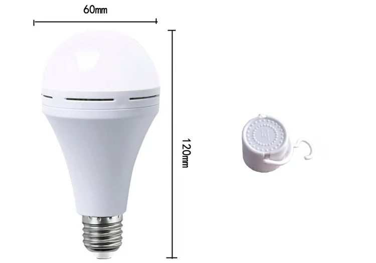 Lampadina ricaricabile d'emergenza con batteria integrata