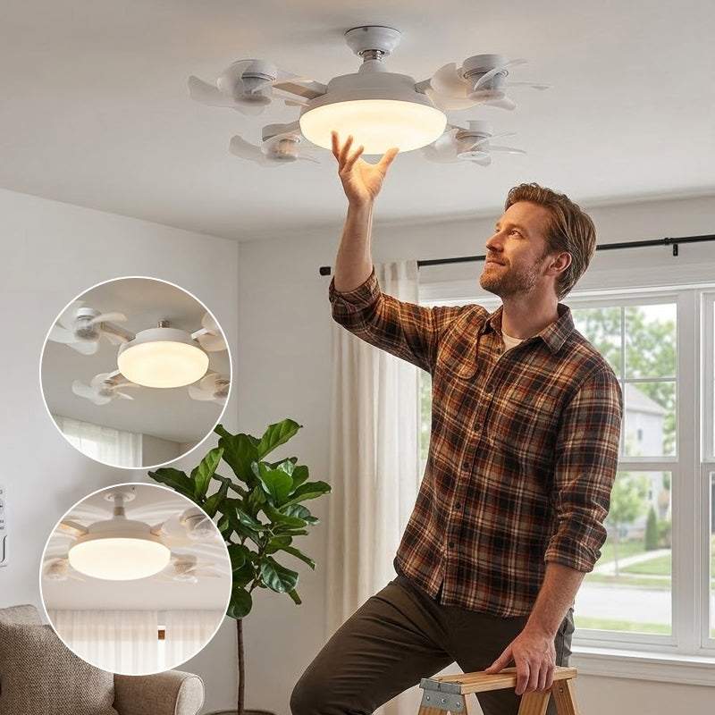Lampadina ventilatore da soffitto con telecomando