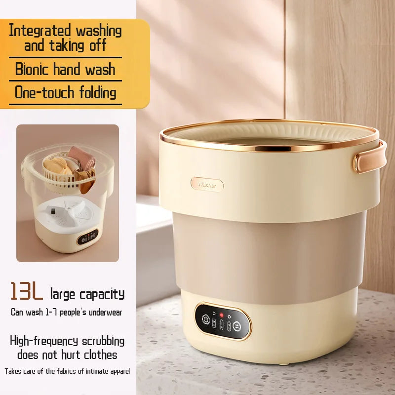 Lavatrice portatile pieghevole da viaggio e per piccoli spazi, 2,1–4,5 kg