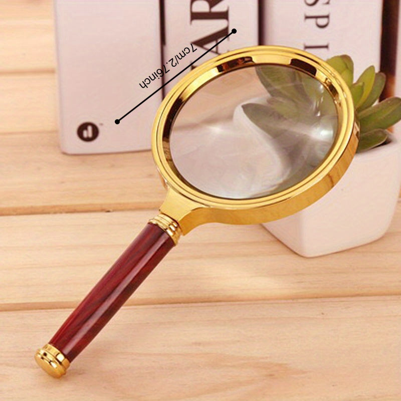 Lente d'ingrandimento portatile con struttura in metallo | Ingrandimento ad alta definizione 50× | Ideale per lettura, r