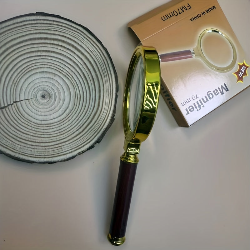 Lente d'ingrandimento portatile con struttura in metallo | Ingrandimento ad alta definizione 50× | Ideale per lettura, r