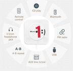 Lettore CD da parete con Bluetooth e altoparlante integrato