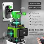Livella laser a luce verde a infrarossi per lavori di precisione
