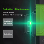 Livella laser a luce verde a infrarossi per lavori di precisione