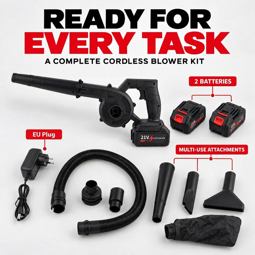 Livmore Turbo Blower soffiatore portatile cordless potenziato con doppie batterie ricaricabili