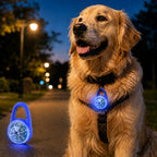 Luce LED di sicurezza ricaricabile con clip per cani per passeggiate notturne