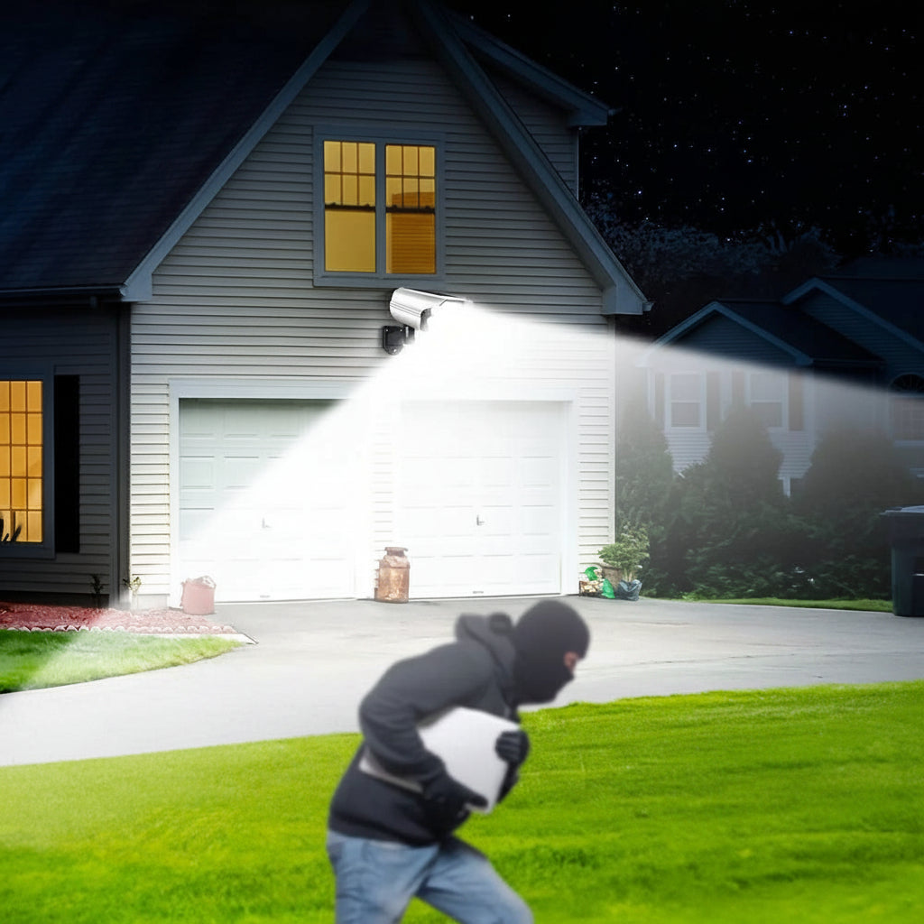 Luce solare con sensore di movimento 77 LED | 2000 lumen, rotazione 360 gradi, 3 modalità | impermeabile IP65 per estern