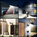 Luce solare con sensore di movimento 77 LED | 2000 lumen, rotazione 360 gradi, 3 modalità | impermeabile IP65 per estern