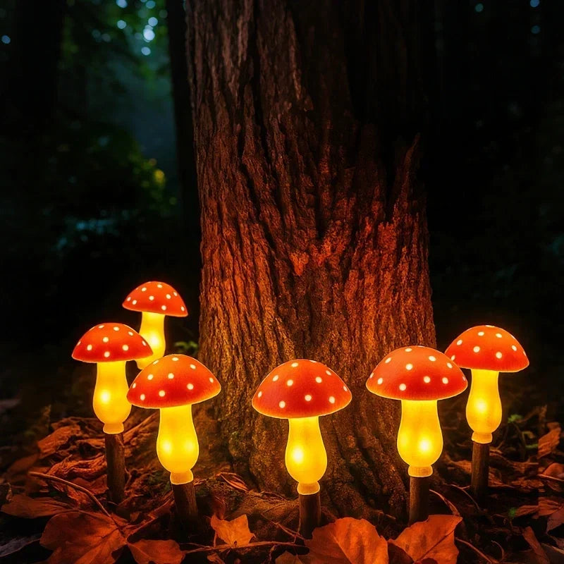 Luci da giardino solari a fungo | Fino a 20 LED, cavo da 12,5 m | Impermeabili IP65, sensore crepuscolare, 8 modalità lu