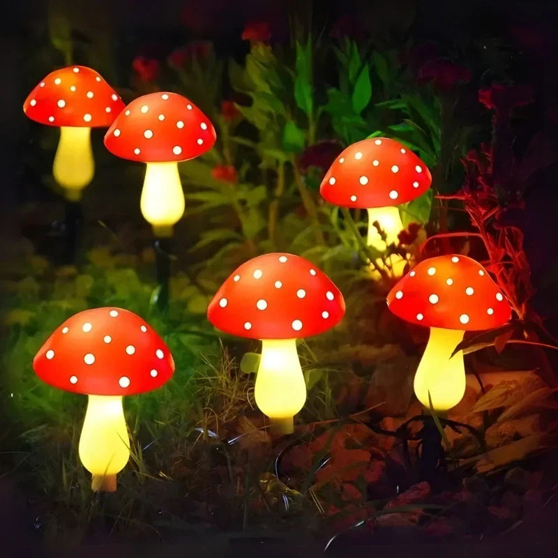 Luci da giardino solari a fungo | Fino a 20 LED, cavo da 12,5 m | Impermeabili IP65, sensore crepuscolare, 8 modalità lu