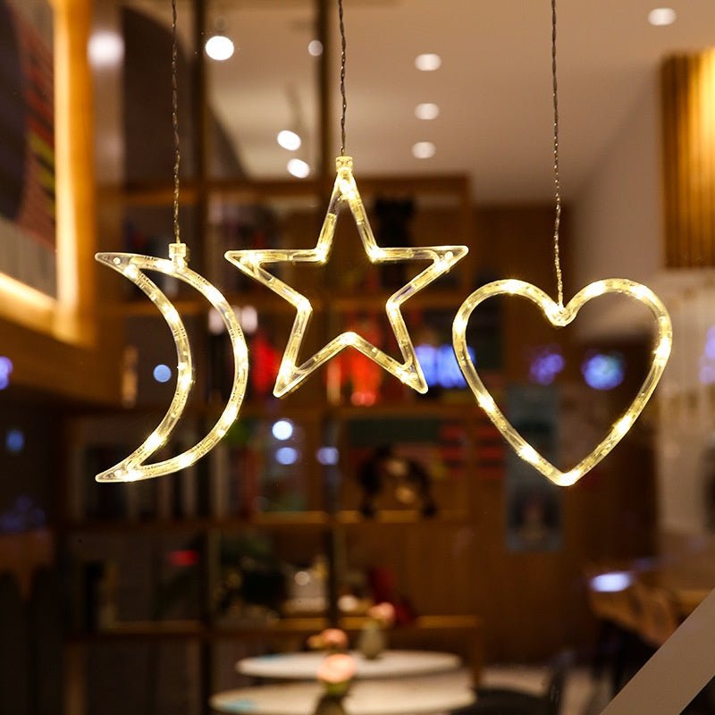 Luci LED natalizie con ventose per vetri e specchi