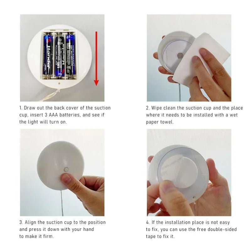 Luci LED natalizie con ventose per vetri e specchi