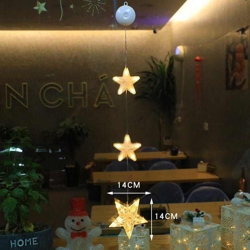 Luci LED natalizie con ventose per vetri e specchi
