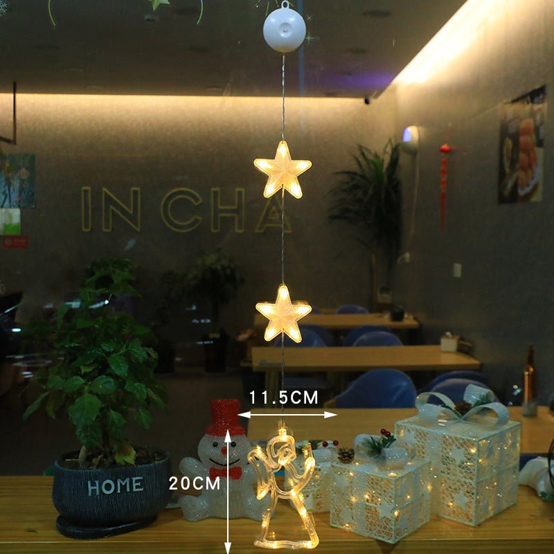 Luci LED natalizie con ventose per vetri e specchi