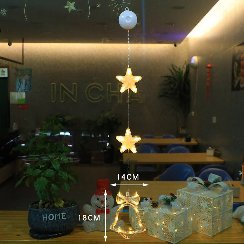 Luci LED natalizie con ventose per vetri e specchi