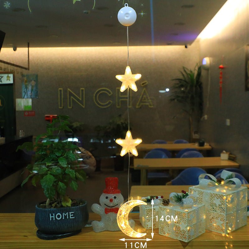 Luci LED natalizie con ventose per vetri e specchi