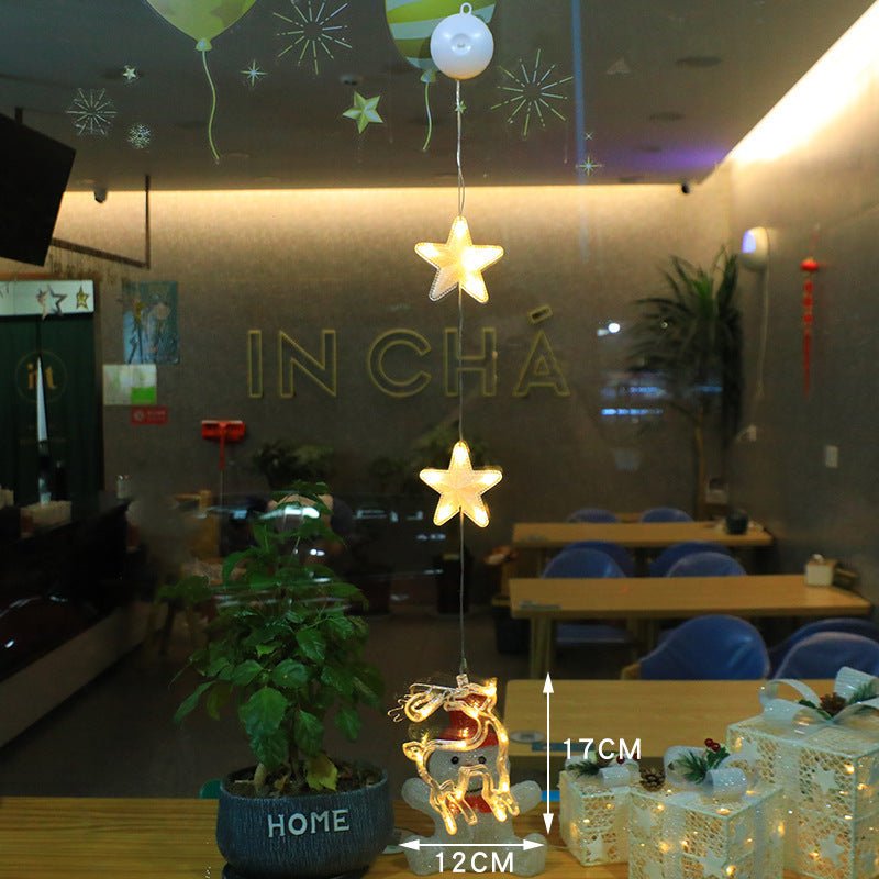 Luci LED natalizie con ventose per vetri e specchi