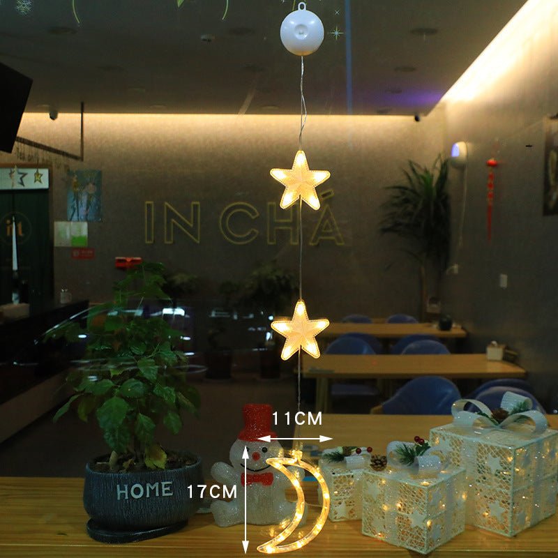 Luci LED natalizie con ventose per vetri e specchi