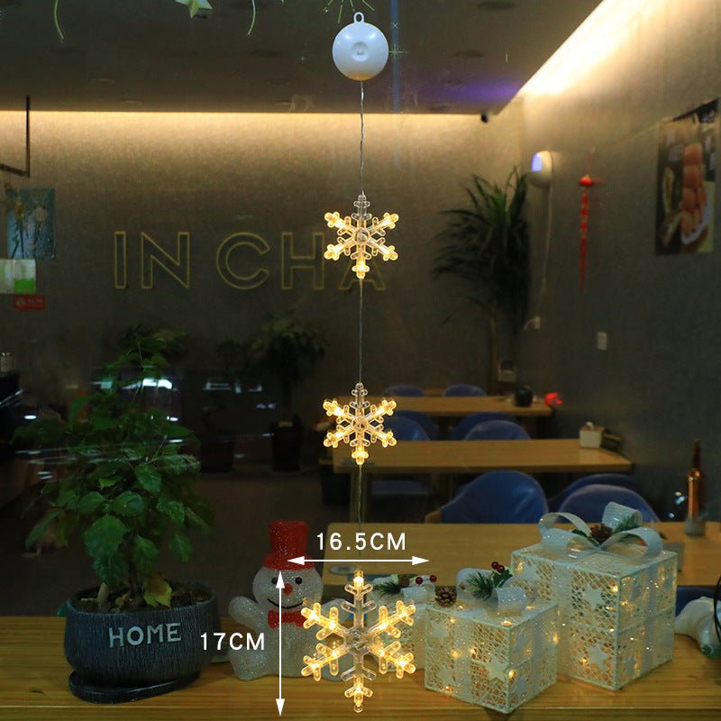 Luci LED natalizie con ventose per vetri e specchi