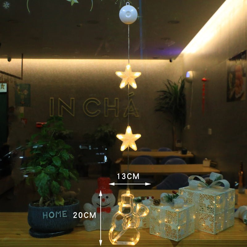 Luci LED natalizie con ventose per vetri e specchi