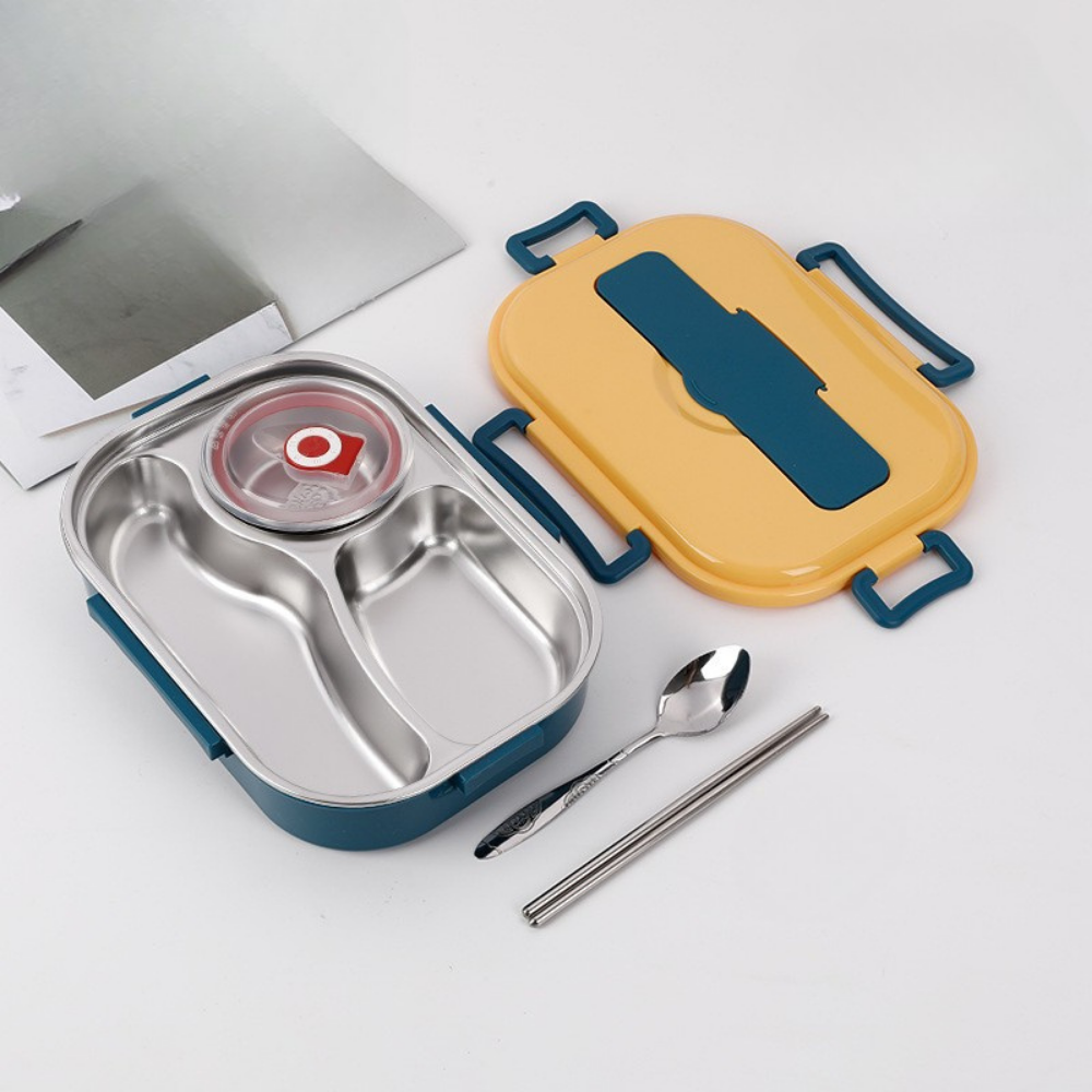 Lunch box bento in acciaio inox con scomparti