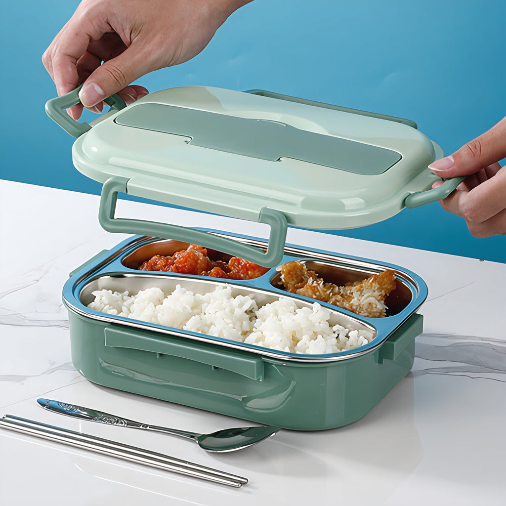 Lunch box bento in acciaio inox con scomparti