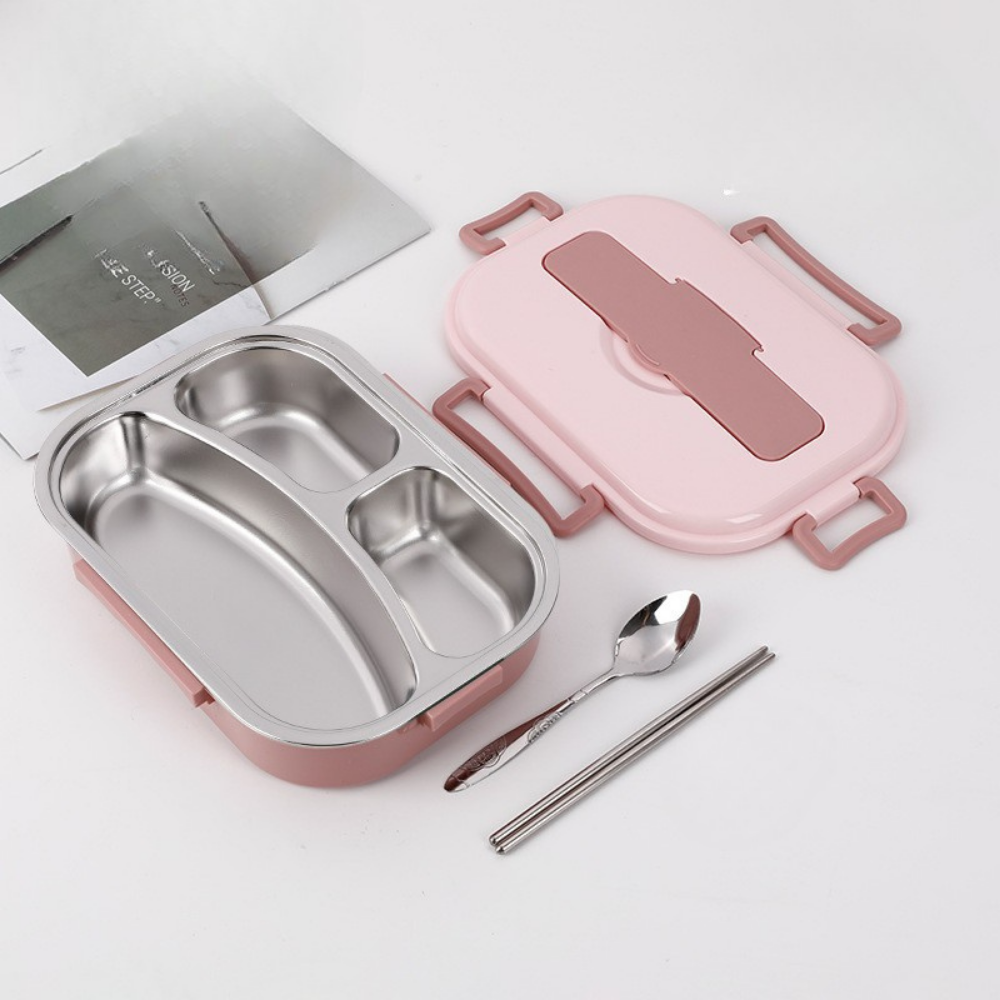 Lunch box bento in acciaio inox con scomparti