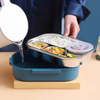 Lunch box bento in acciaio inox con scomparti