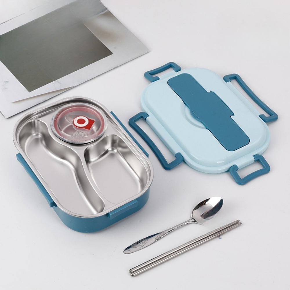 Lunch box bento in acciaio inox con scomparti