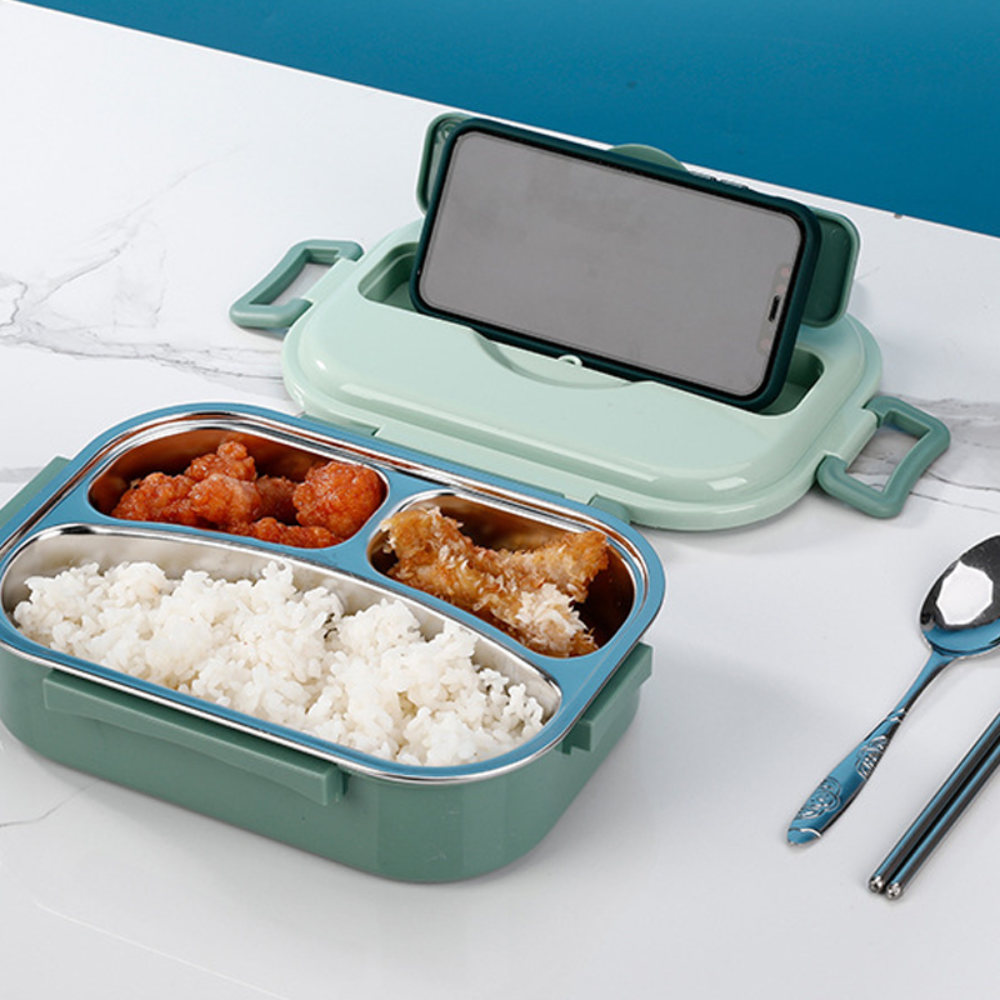 Lunch box bento in acciaio inox con scomparti