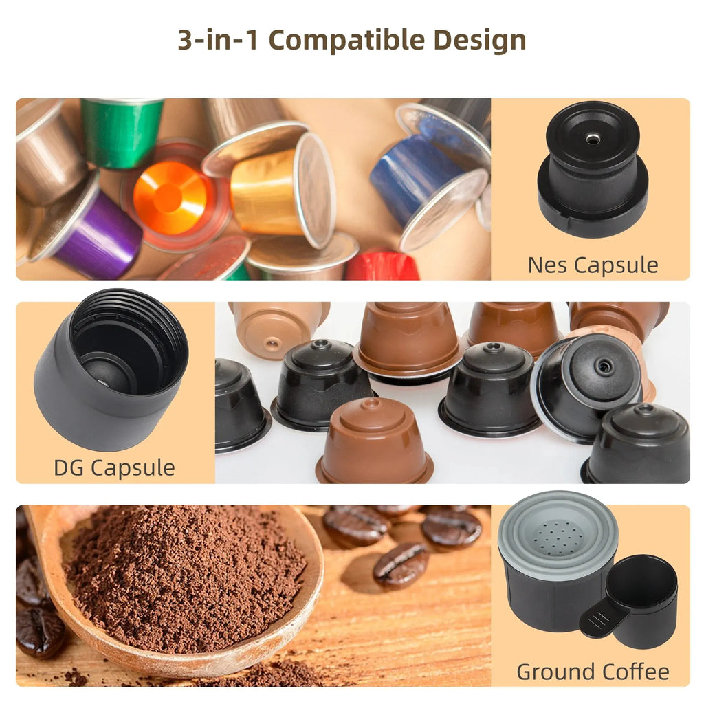 Macchina caffè espresso portatile manuale 3 in 1 per capsule e polvere – BioloMix