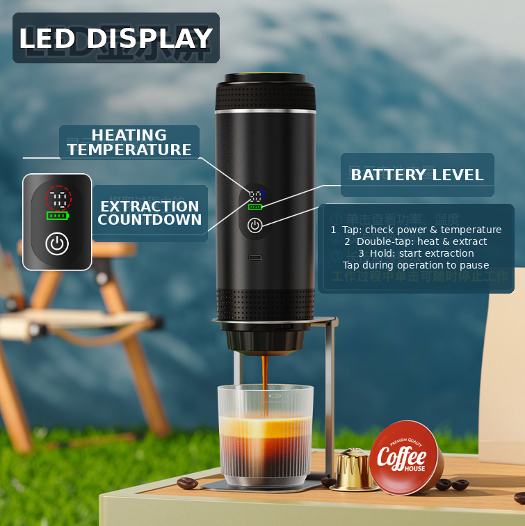 Macchina da caffè elettrica portatile a capsule