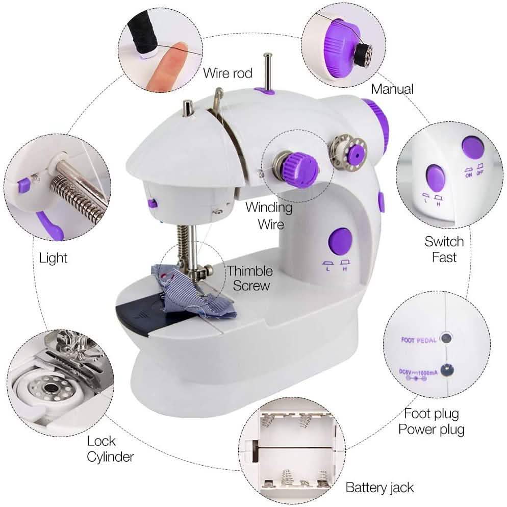 Macchina da cucire elettrica mini multifunzione