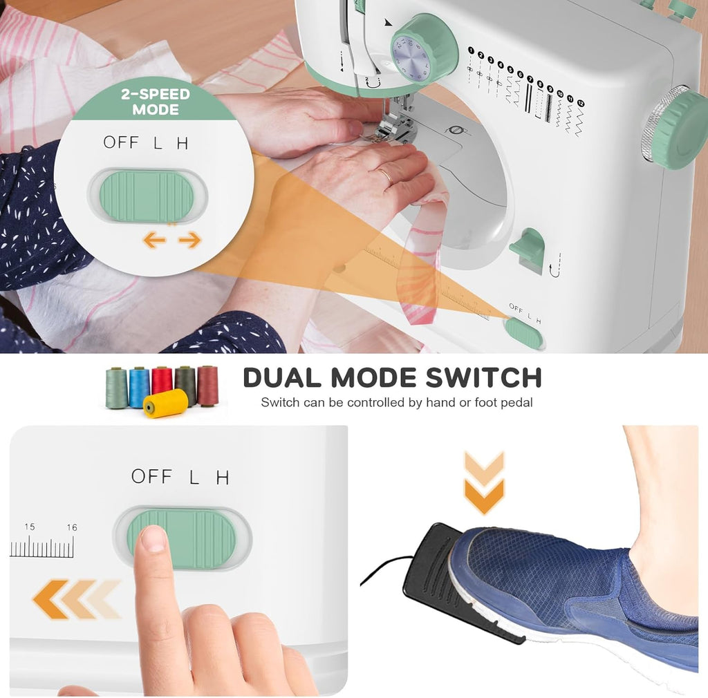 Macchina da cucire portatile con 12 punti e tavolo di estensione – StitchPro