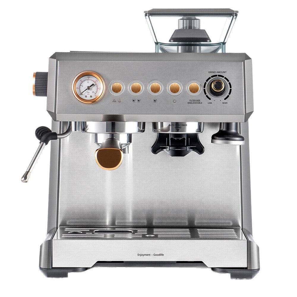 Macchina per caffè espresso con macinacaffè integrato