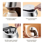 Macchina per caffè KONKA 2 in 1 per tè e caffè in polvere, riscaldamento rapido, 300 ml